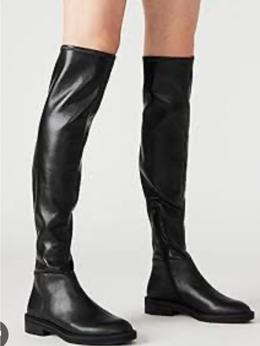 Steve Madden Black Over-the-Knee Leather Boots